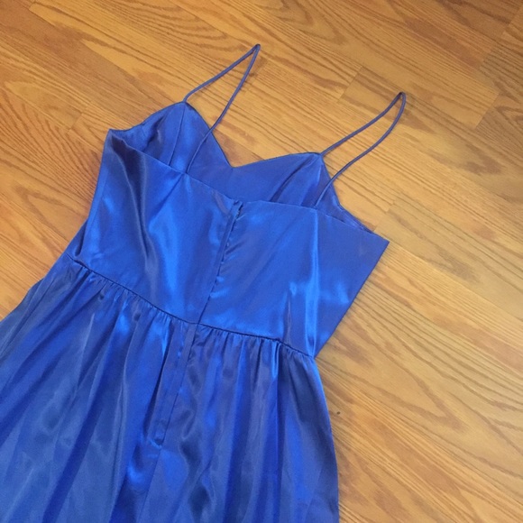 Reformation Vintage Satin Slip Dress Maxi 90’s Medium Blue - Picture 14 of 16